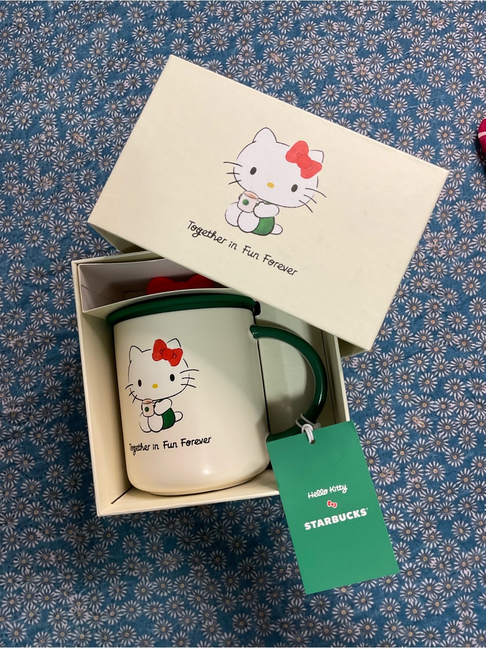 Hello Kitty White Box with Red Bow Starbucks Logo